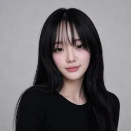 원본 사진 예시 (여성 · 가상 인물)